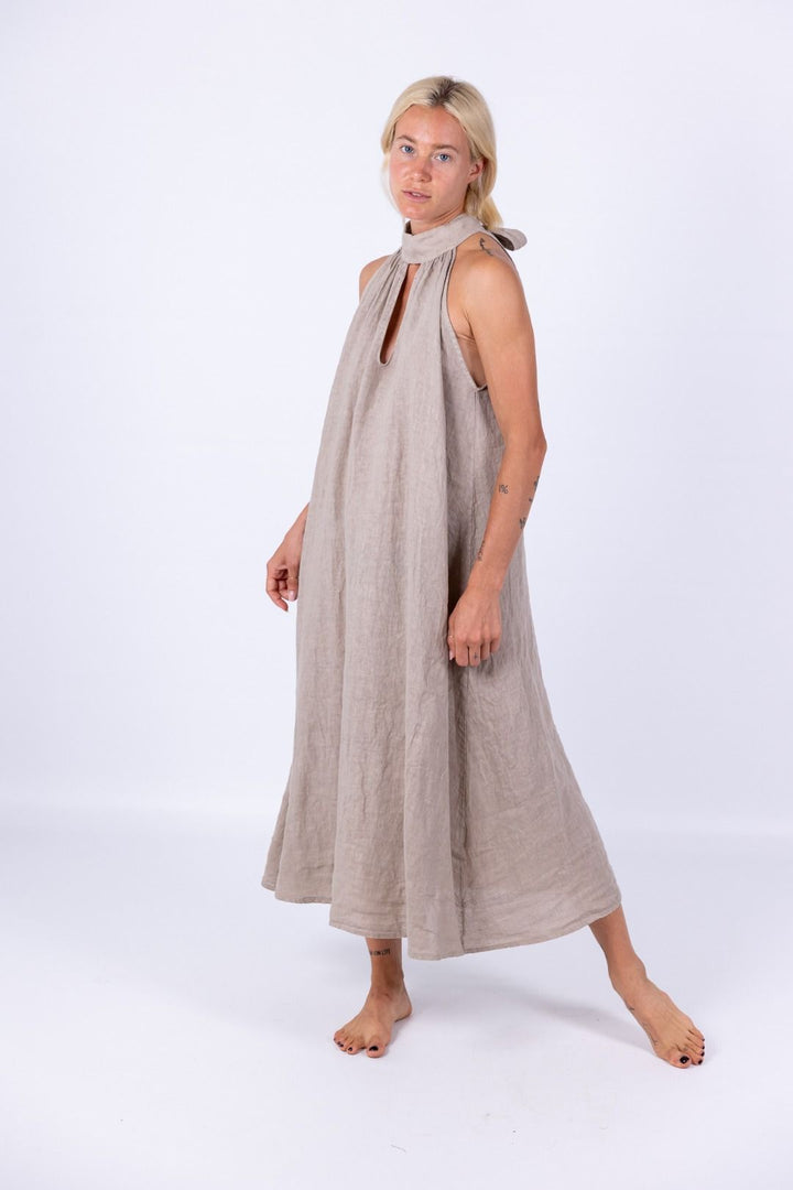 Linnen mouwloze jurk