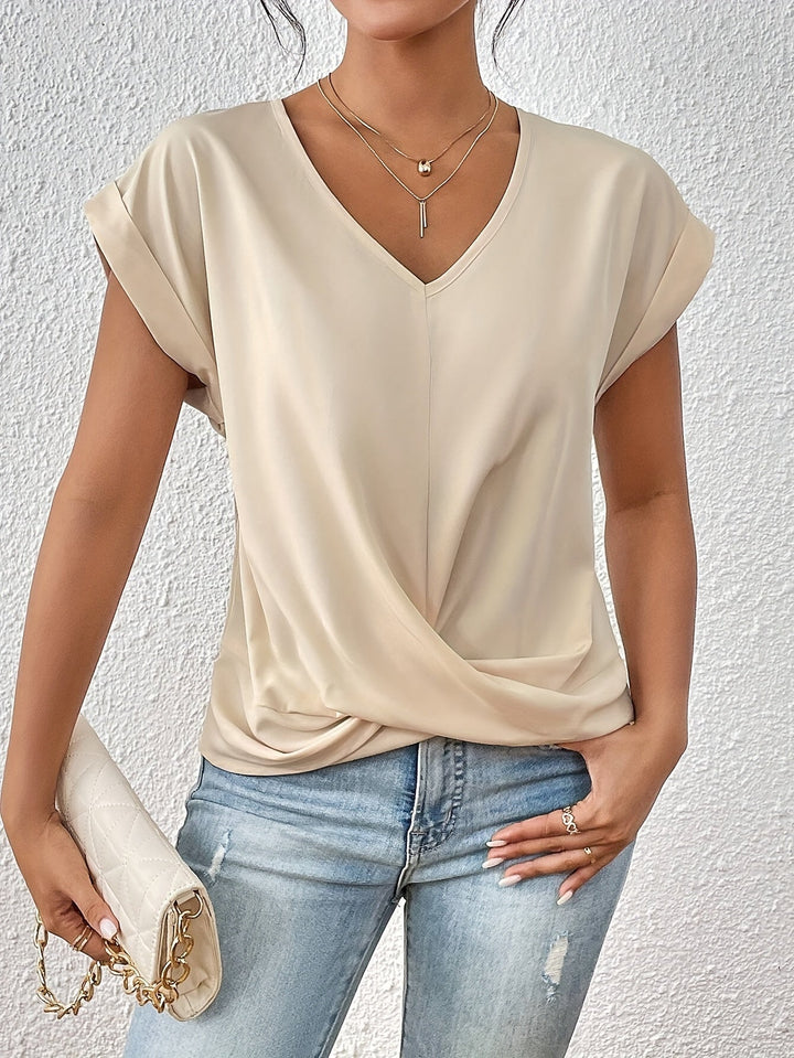 Leonie | Casual T-shirt met V-hals