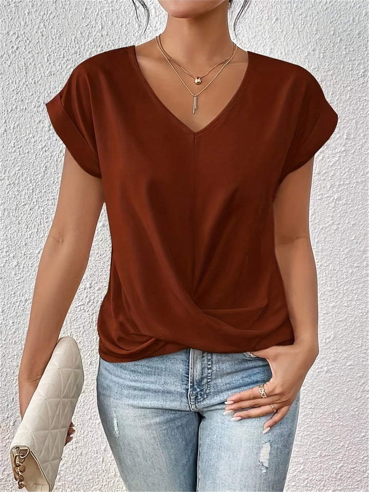 Leonie | Casual T-shirt met V-hals