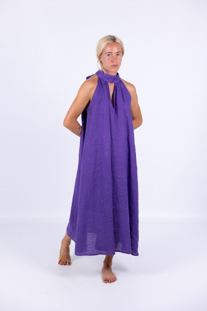 Linnen mouwloze jurk