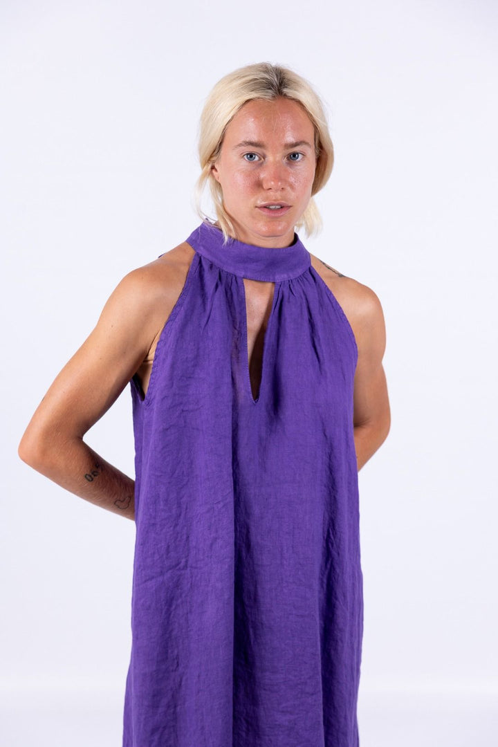 Linnen mouwloze jurk