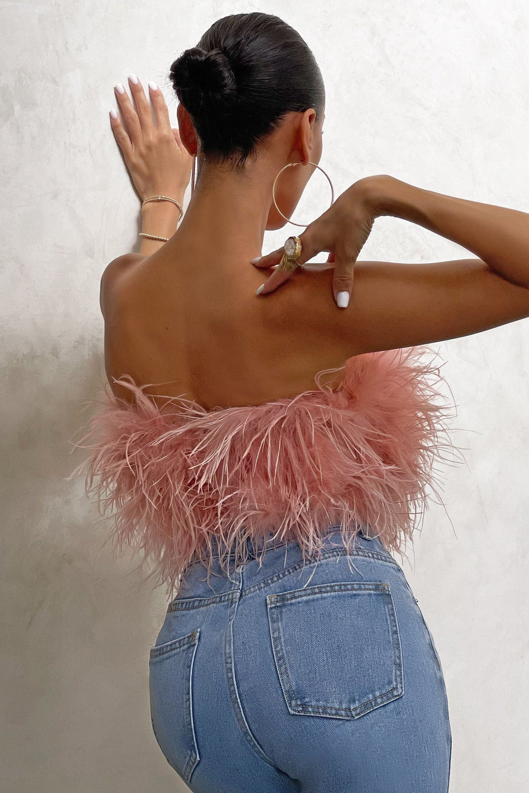 Genevieve | Feather Crop Top