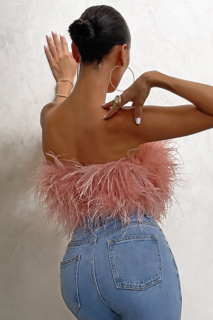 Genevieve | Feather Crop Top
