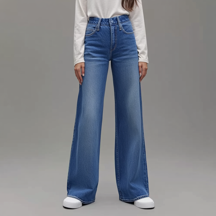 Manon| Blauwe Damesbroek Wide Leg