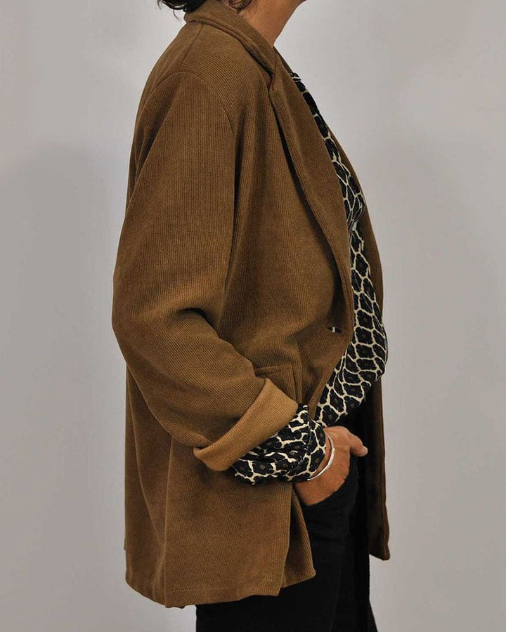 Djanaira | Relaxed V-Hals Midi-Shirt