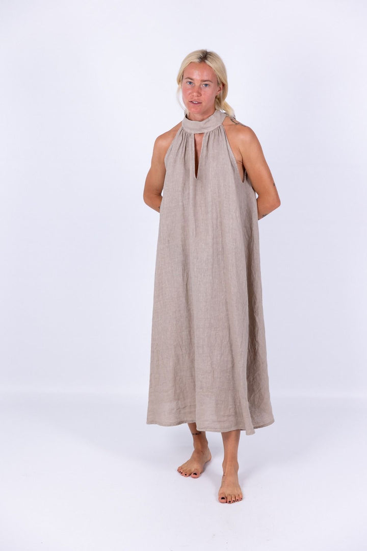 Linnen mouwloze jurk
