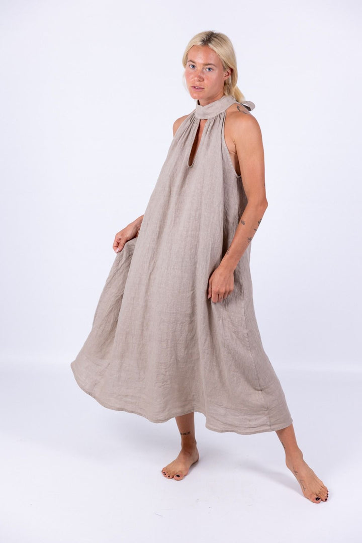 Linnen mouwloze jurk