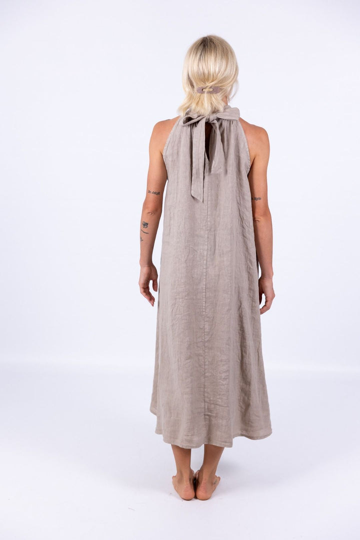 Linnen mouwloze jurk