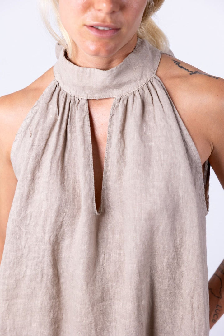Linnen mouwloze jurk