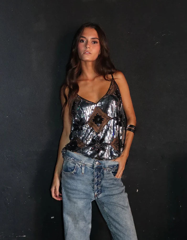 Lena | Glamorous Beaded Top