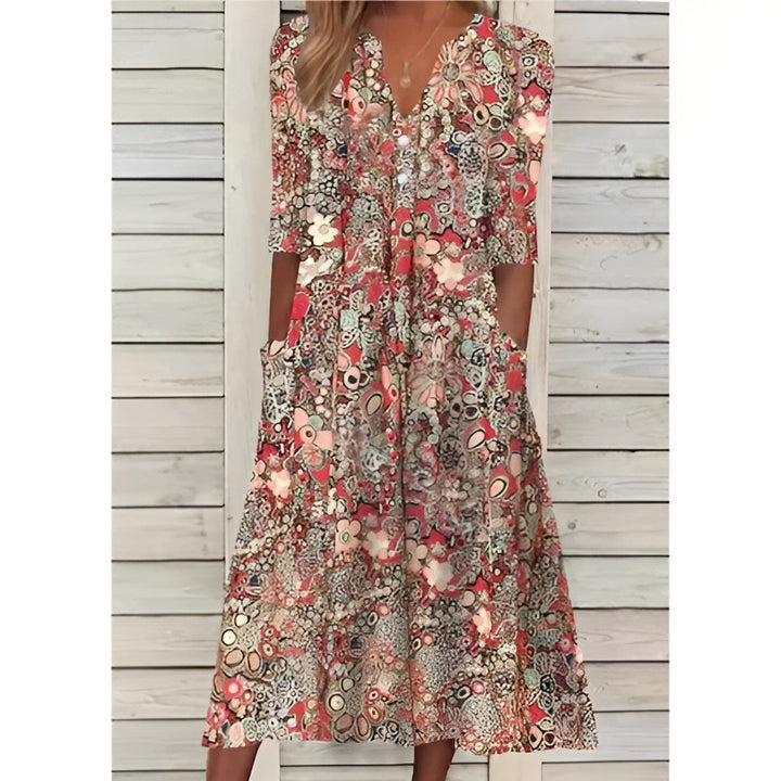 Beeckhoven™ | Zomerse Damesjurk Met Bloemenprint