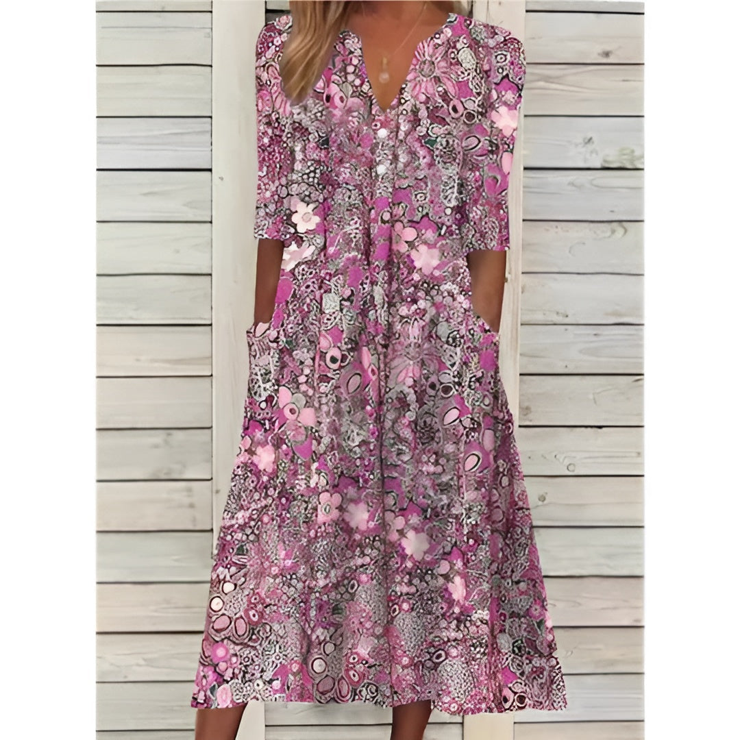 Beeckhoven™ | Zomerse Damesjurk Met Bloemenprint