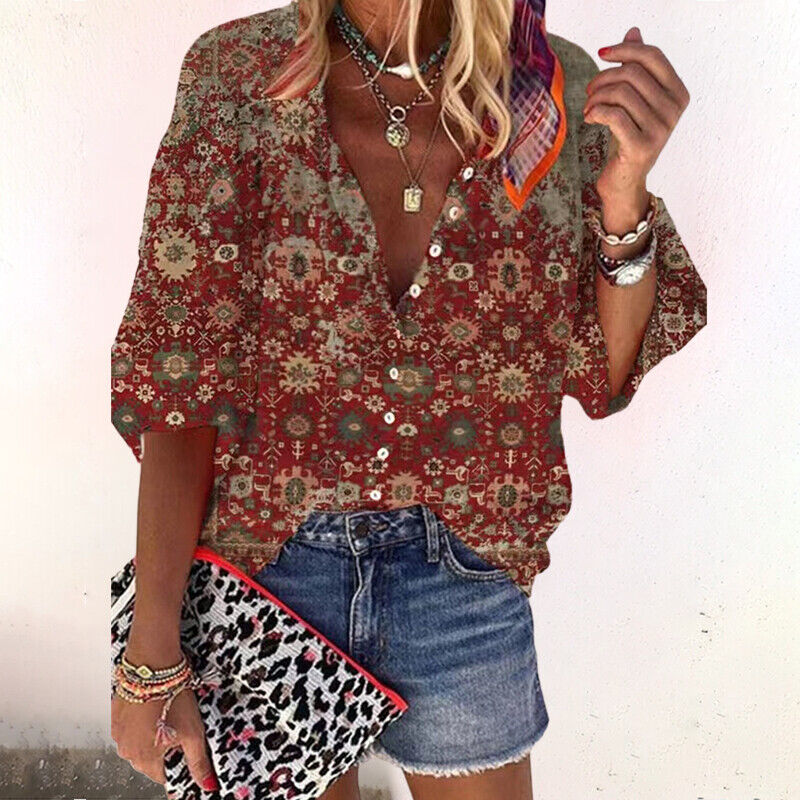 Mona | Zomerse Bohemian Bloemenblouse